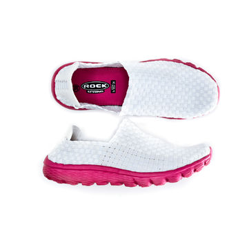 ORLANDO WHITE/FUCHSIA SOLE