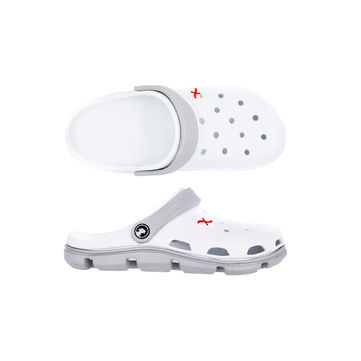 SANDÁLE CLOGS M WHITE/GREY