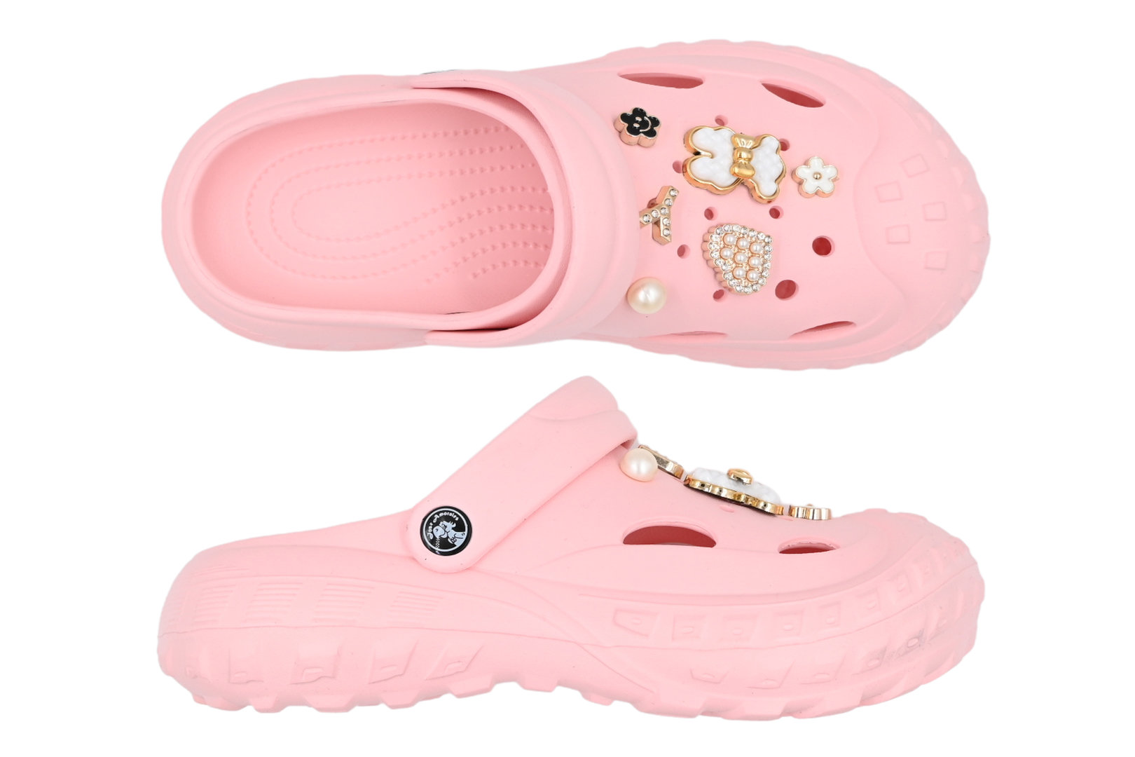 SANDÁLE CLOGS W PINK/TEDDY BEAR