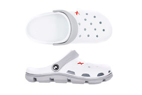 SANDÁLE CLOGS M WHITE/GREY