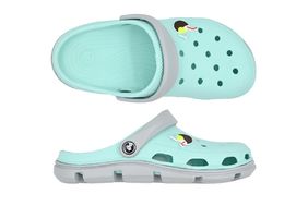 SANDÁLE CLOGS W TURQUOISE/GREY