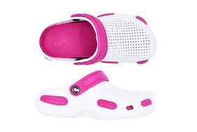 SANDÁLE CLOGS W WHITE/PINK